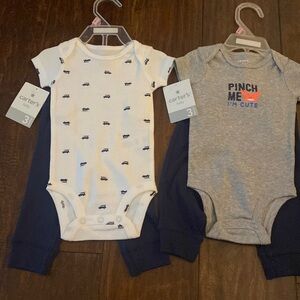 Carters baby boy 2 piece outfit size 3 months NWT set of 2